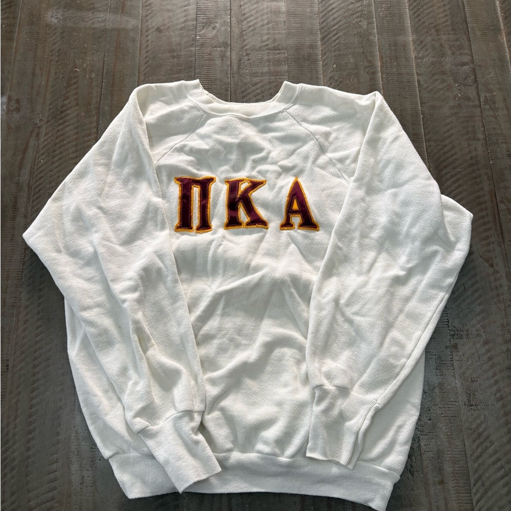 White Vintage Pi Kappa Alpha PIKE Crew Neck